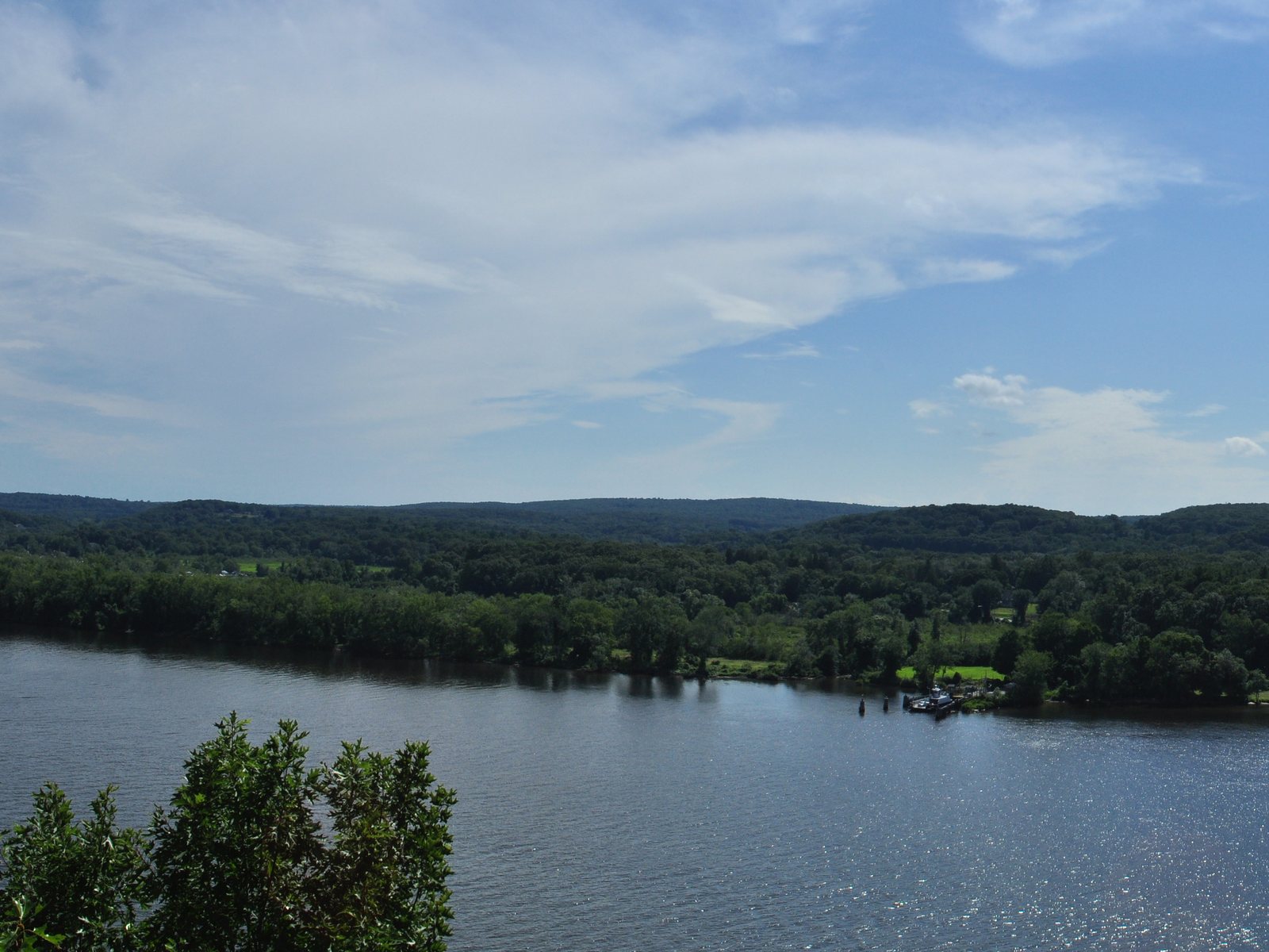 Connecticut River and wooded hills viewed from the grounds of Gillette Castle